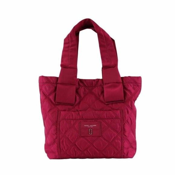 NWT Marc Jacobs Quilted Knot Rasberry Nylon Tote - Picture 2 of 12